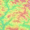 Baitadi topographic map, elevation, terrain