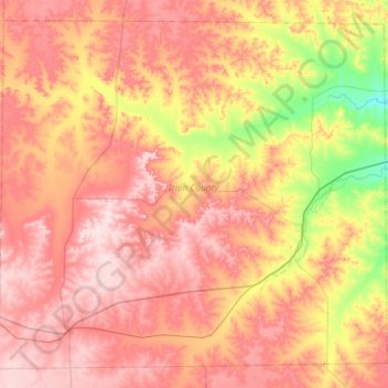 Irion County topographic map, elevation, terrain