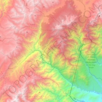 Puerres topographic map, elevation, terrain