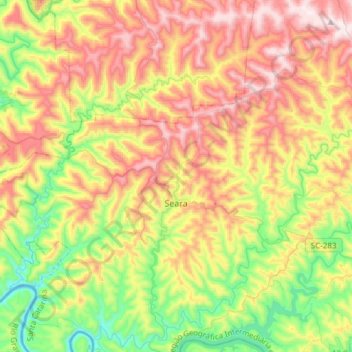 Seara topographic map, elevation, terrain