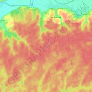 Our topographic map, elevation, terrain