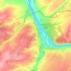 Yurga topographic map, elevation, terrain