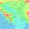 Cambodia topographic map, elevation, terrain