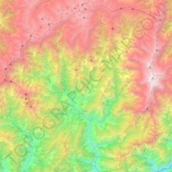 Barekot topographic map, elevation, terrain