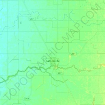 Katamatite topographic map, elevation, terrain