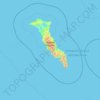 Commander Islands topographic map, elevation, terrain