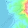 Kiwalan topographic map, elevation, terrain