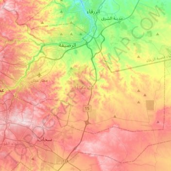 Marka Sub-District topographic map, elevation, terrain