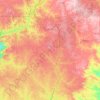 Garoua-Boulaï topographic map, elevation, terrain