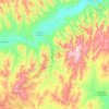 Hangal topographic map, elevation, terrain