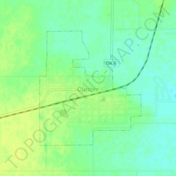 Olustee topographic map, elevation, terrain