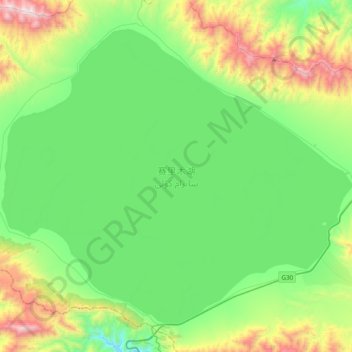 Sayram Lake topographic map, elevation, terrain