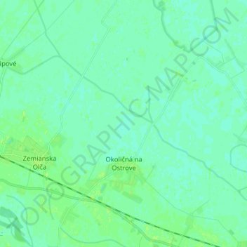 Okoličná na Ostrove topographic map, elevation, terrain