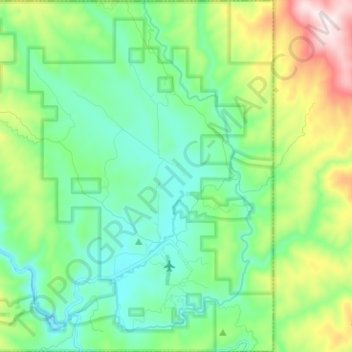 Elk City topographic map, elevation, terrain