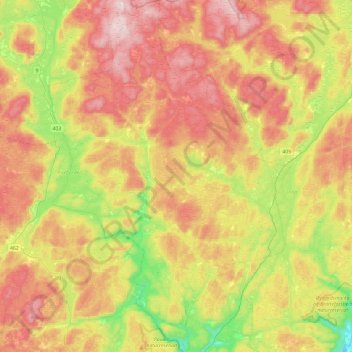 Iveland topographic map, elevation, terrain