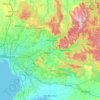 Yarra River topographic map, elevation, terrain