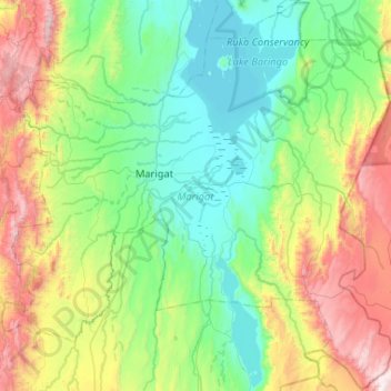Marigat topographic map, elevation, terrain