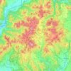District of Banská Štiavnica topographic map, elevation, terrain