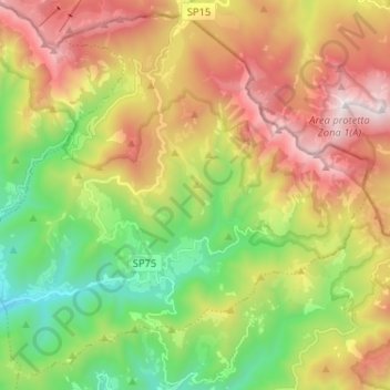 Comano topographic map, elevation, terrain