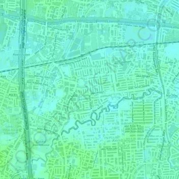 Rawa Buaya topographic map, elevation, terrain