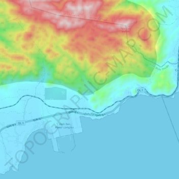 Xã Vĩnh Tân topographic map, elevation, terrain