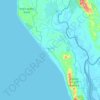 Rohingya Refugee Camp in Bangladesh topographic map, elevation, terrain
