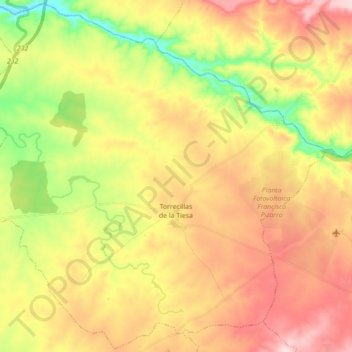 Torrecillas de la Tiesa topographic map, elevation, terrain