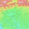 Gorj topographic map, elevation, terrain