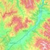 City of Vranje topographic map, elevation, terrain