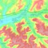 Estissac topographic map, elevation, terrain