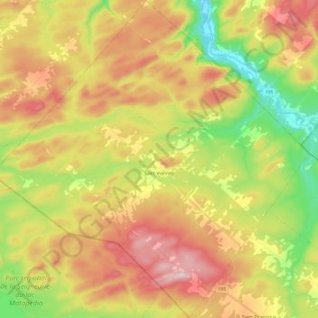 Saint-Vianney topographic map, elevation, terrain