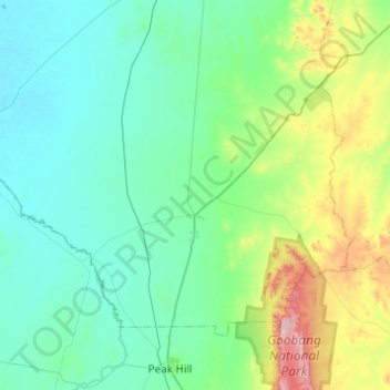 Tomingley topographic map, elevation, terrain