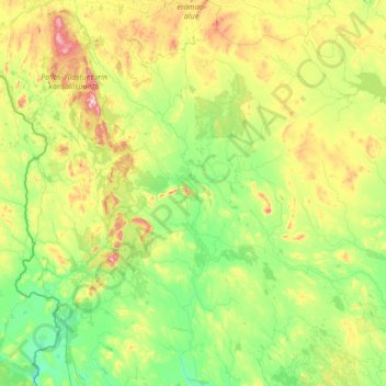 Kittilä topographic map, elevation, terrain