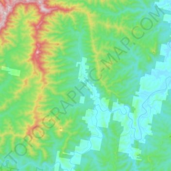 Nerrigundah topographic map, elevation, terrain