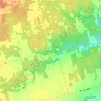 Forestview topographic map, elevation, terrain
