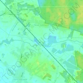 Nowe Siołkowice topographic map, elevation, terrain