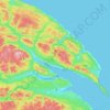 Gaspé topographic map, elevation, terrain