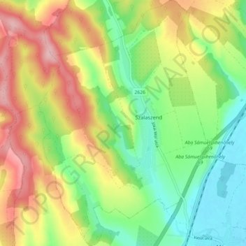 North Hungary topographic map, elevation, terrain