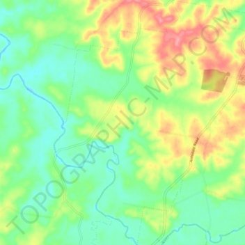 Elland topographic map, elevation, terrain