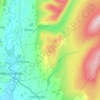 Casterton topographic map, elevation, terrain