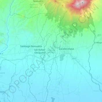 San Juan Nonualco topographic map, elevation, terrain