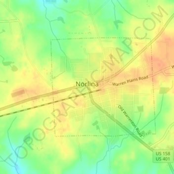 Norlina topographic map, elevation, terrain