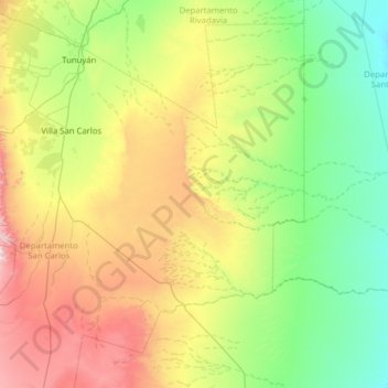 Distrito Chilecito topographic map, elevation, terrain