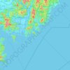 釜山 topographic map, elevation, terrain