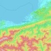 Shikokuchuo topographic map, elevation, terrain