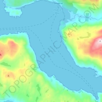 Loch Nevis topographic map, elevation, terrain