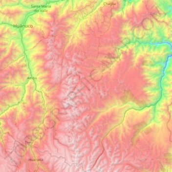 Panao topographic map, elevation, terrain