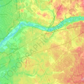 Inčukalna pagasts topographic map, elevation, terrain