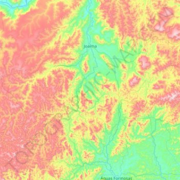 Joaíma topographic map, elevation, terrain