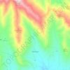 Peshtani topographic map, elevation, terrain